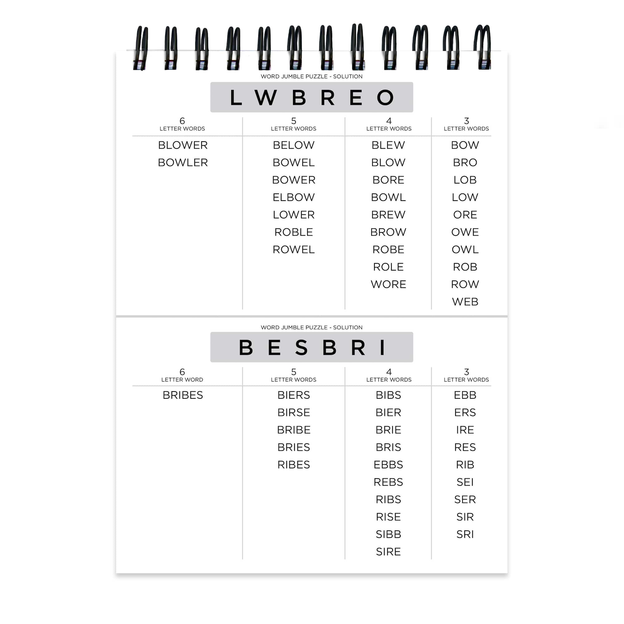 TF Publishing Word Jumble Puzzle Book